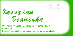 kasszian dianiska business card